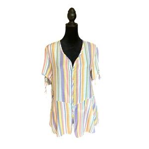 Cedar & Gold Striped Blouse Size Small​​